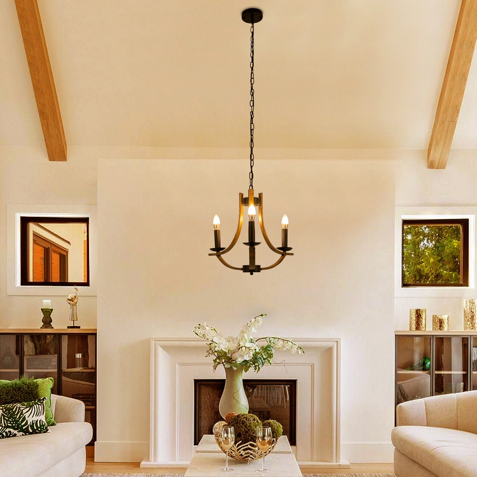 Modern Chandelier Ceiling Light Fixtures 3-Light Chandelier Dining Room /Bedroom