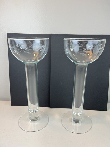 2 Vintage Princess House Crystal Candlestick/Floating Candle #365 Hostess Reward - Picture 4 of 15