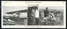 1917 Ganna Walska 3 photo biplane Indians Monte Carlo vintage print article