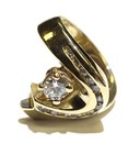 14k yellow gold .85ct round diamond swirl ring 10.6g estate vintage 7 — photo 6
