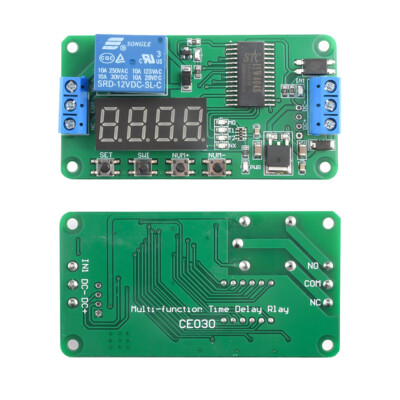 Multifunctional DC12V PLC Selflock Timer Delay Relay Cycle Module Control Switch