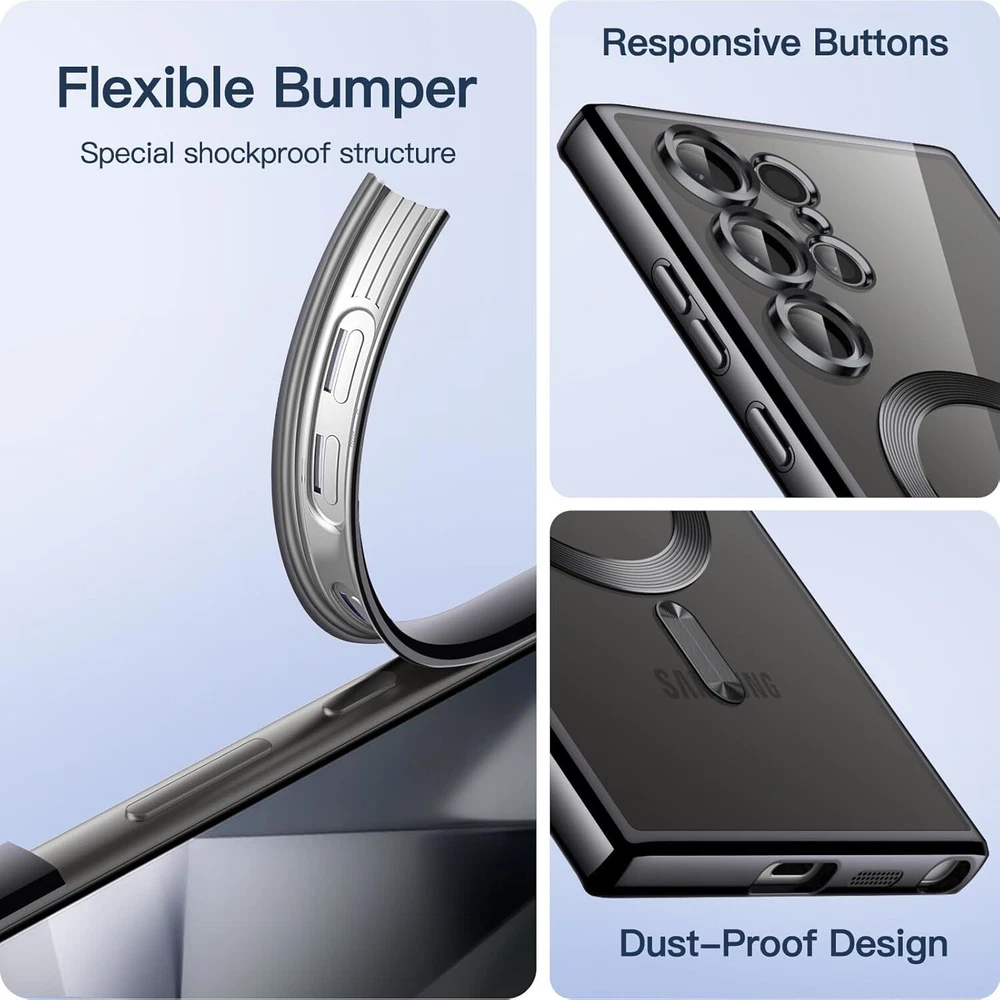 Phone Case For Samsung S24 S23 Ultra S22 S21 ShockProof Magnetic MagSafe Cover