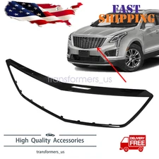 For Cadillac XT5 2017-2023 Front Upper Grille Outer Surround Frame Gloss Black