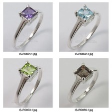 Amethyst Gemstone Ring In All Sizes 5 mm Square Cut 925 Solid Silver Jewelry