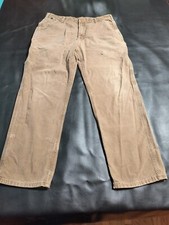 Carhartt FR Mens 36x32 Dungaree Brown 100791-246 Work Carpenter Jeans CAT2 2112