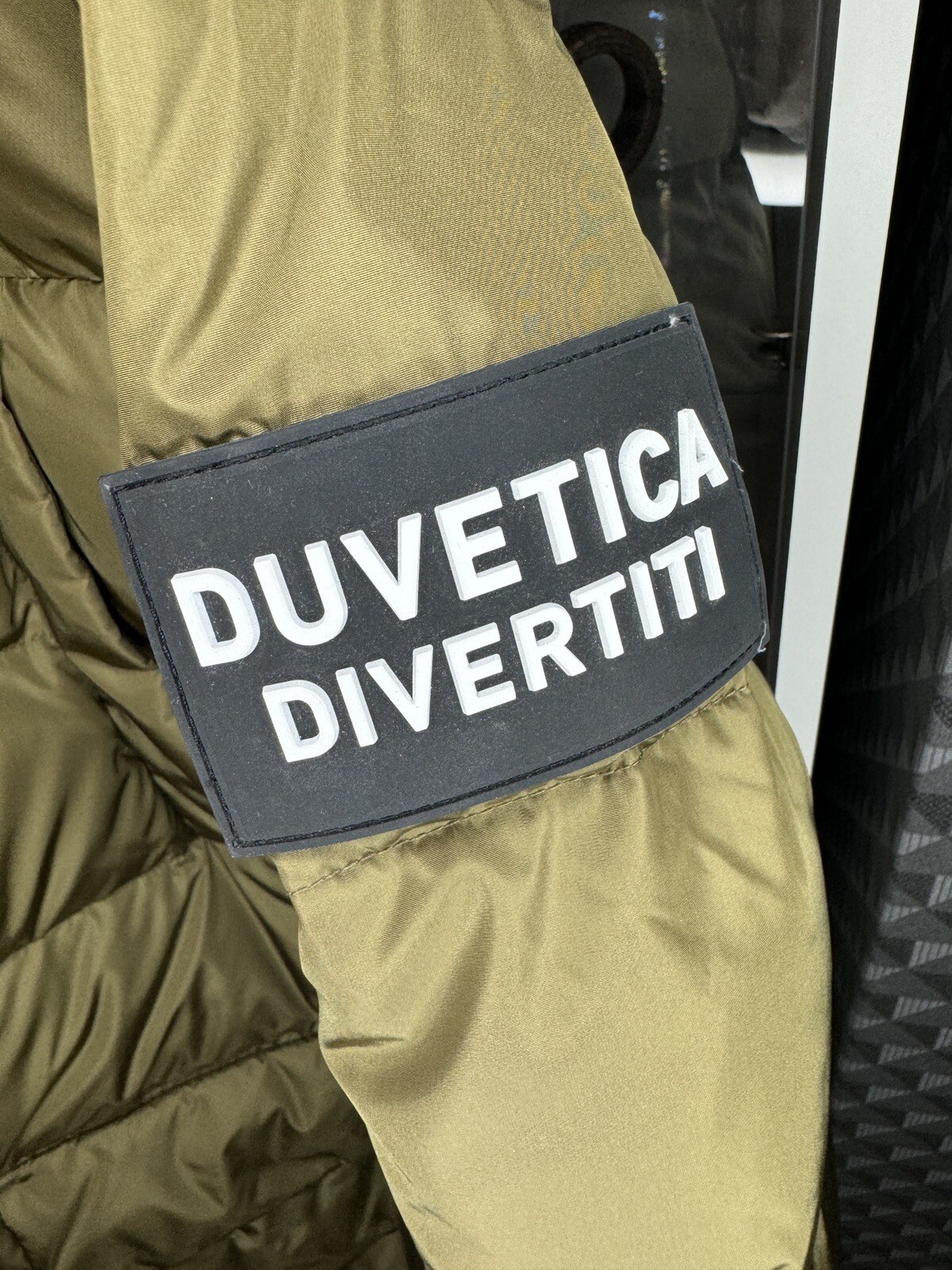 DUVETICA Bixio Down Jacket Puffer Men’s Hooded Winter Coat Green Khaki Size XL image 6