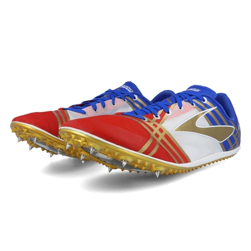 Brooks Unisex 3 Elmn8 Track Zapatillas Clavos Azul Rojo Blanco Deporte  Correr | eBay