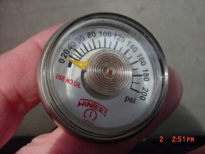 0-200 Psi Rear Mount Air Compressor Pressure Gauge