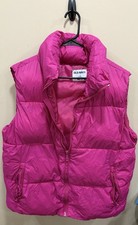 Old Navy Water-Resistant Puffer Vest Pink Large Tall Women's Zip Up