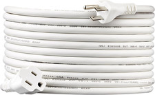 Extension Cord, 20 Ft, 3 Prong Outlet Extender, Indoor Power Cord, 13 Amps, 125V