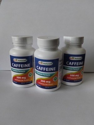 Best Naturals 3 Pack Caffeine Pills 200Mg Tablets - Non Habit - Proven No Crash 
