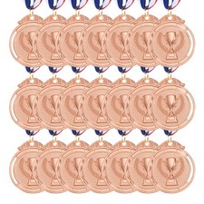 21 Pcs 2 Inch Bronze Award Metals Winner Medals 3rd Prize with Neck Ribbons