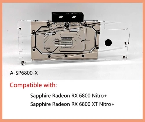 Granzon GPU Water Block Use For Sapphire Radeon RX 6800 Nitro+ A-SP6800-X