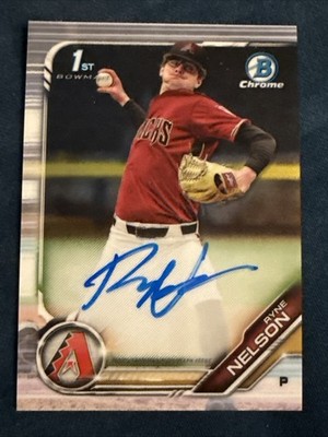2019 Bowman Draft - Chrome Draft Pick Autographs Ryne Nelson #CDA-RN (AU, RC)