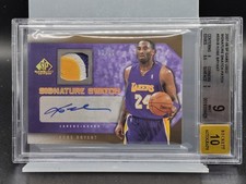 2007-08 Upper Deck Kobe Bryant SP Game Used Signature Swatch 12/15 BGS 9 POP 1