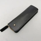 ✒MONTBLANC 1 Pen Pouch zip "Signature for good" 1344/6000-Limited Calfskin RARE