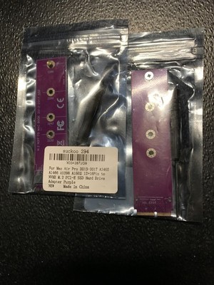 (Two) M.2 NGFF to MAC AIR PRO 2013-2017 M.2 NVME PCI-E SSD Hard Drive Adapters