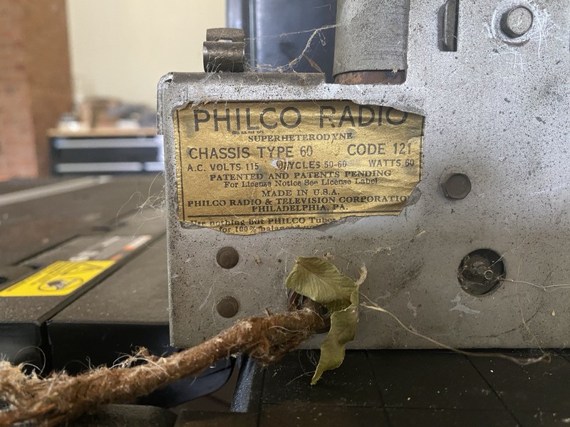 Philco Type 60 Code 125 Superheterodyne Tube Radio Chassis Assembly