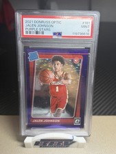 2021 Optic Jalen Johnson Rated Rookie Purple Stars /13 PSA 9 None Graded Higher!