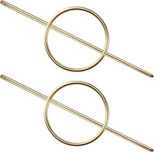 Gold Round Hair Clips Hollow Circle Hair Barrettes for Women Fashion Geometric