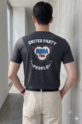 Megapark Mallorca  United Party People  T-Shirt L   Grey Cotton Tee