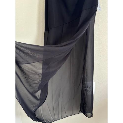 Lulus Peak Sophistication Black Sheer One-Shoulder Maxi Dress L Formal Sheer - Picture 13 of 13