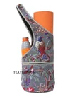 Quilted Cotton Yoga Mat Bag Floral Print Handmade Sling Carry Bag with zipper