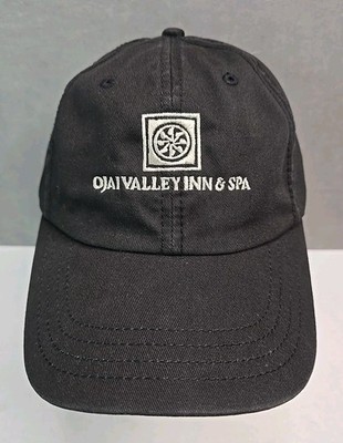 Ojai Valley Inn and Spa hat black strap back California golf resort cap