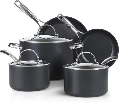 Cooks Standard 8-Piece Nonstick Hard Anodized Cookware Set, Pots and Pans Set