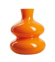 Vase Tischvase Blumenvase Dekovase Glas Orange Ø 29 X H 35 Cm