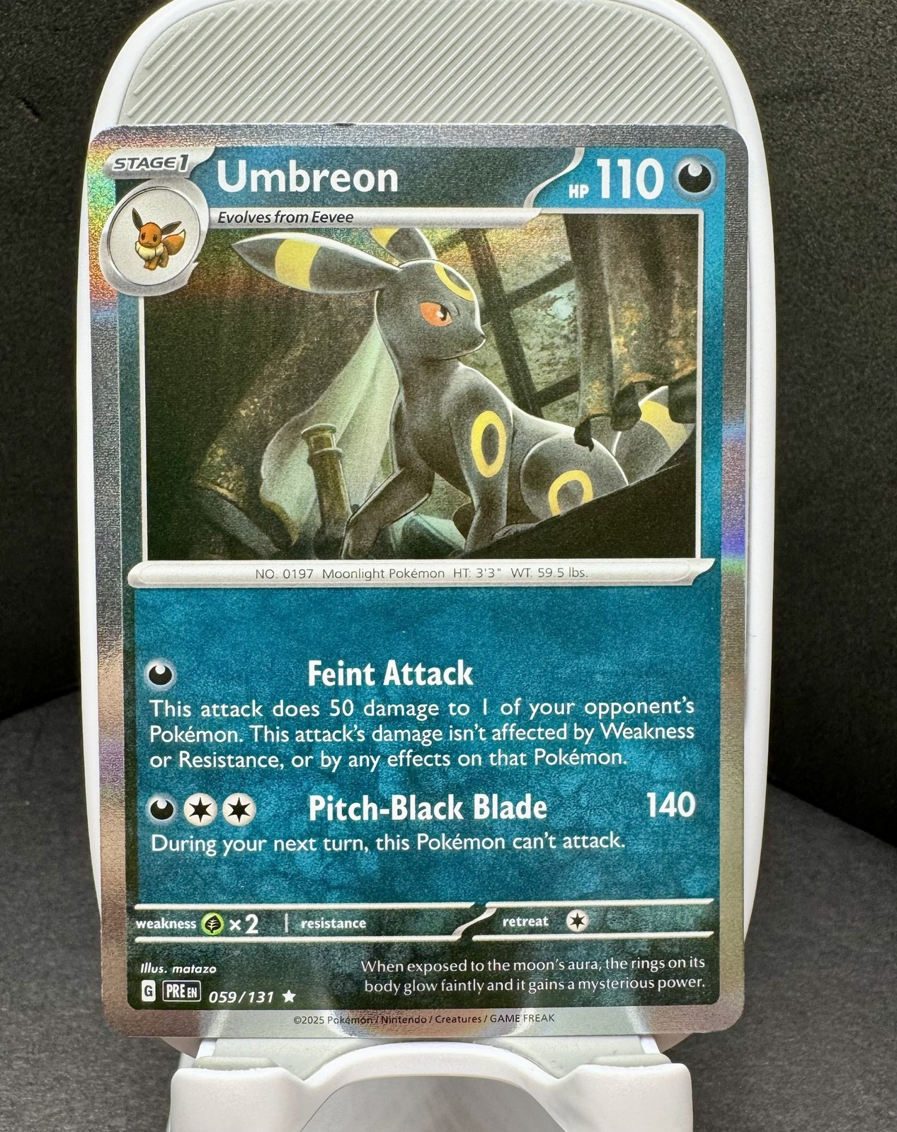 Pokemon SV: Prismatic Evolutions #059/131 Umbreon - Rare HOLO - MINT