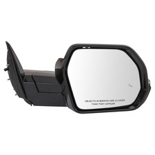 TRQ Passenger Side Power Heated Memory Smooth Black Mirror Compatible with 20...