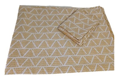 Home Einzel Bettbezug Set gelb gepunktet 200 x 135 cm Baumwollmischung Kissenbezug