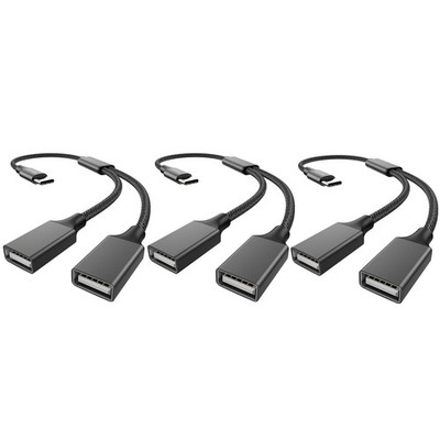 USB 2.0 to USB to Dual USB Cable USB Splitter 1 in 2 Out Thunderbolt 3 to Dou...