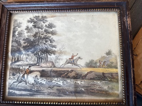 Antique Carle Vernet Framed Hunting Prints - Set of 3 - Picture 7 of 10
