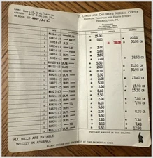 1943 St Lukes Hospital Philadelphia PA Bill WWII Medical Maternity SP 1107