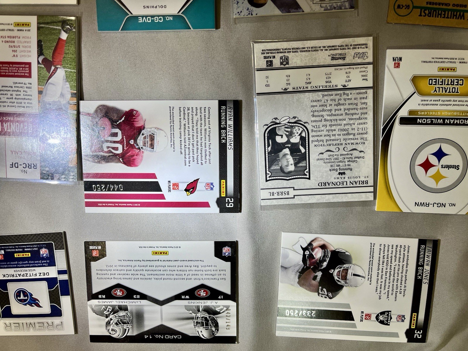 NFL Patch And Serial Number Lot Achane Suggs Warren Freeman Brown ...