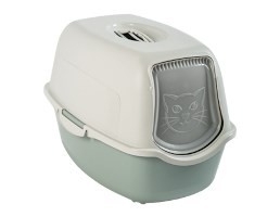 7610859232618 ROTHO Bailey Hooded litter box Green| White rotho