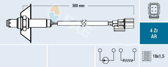 Lambda sensor 75608 FAE for HONDA JAZZ III CIVIC VIII Hatchback CR-Z