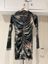 Motel Velvet Ruched Bodycon Mini Dress – Long Sleeve – Size S (NWT)