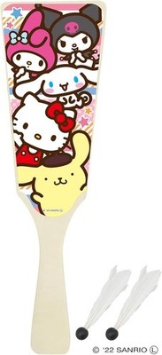 New Ikeda Kogyosha Hagoita with Feathers (Includes 2 Feathers) Sanrio Characte