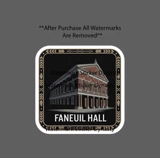 Faneuil Hall Sticker Waterproof Decal Boston Market Travel Shopping Gift NEW