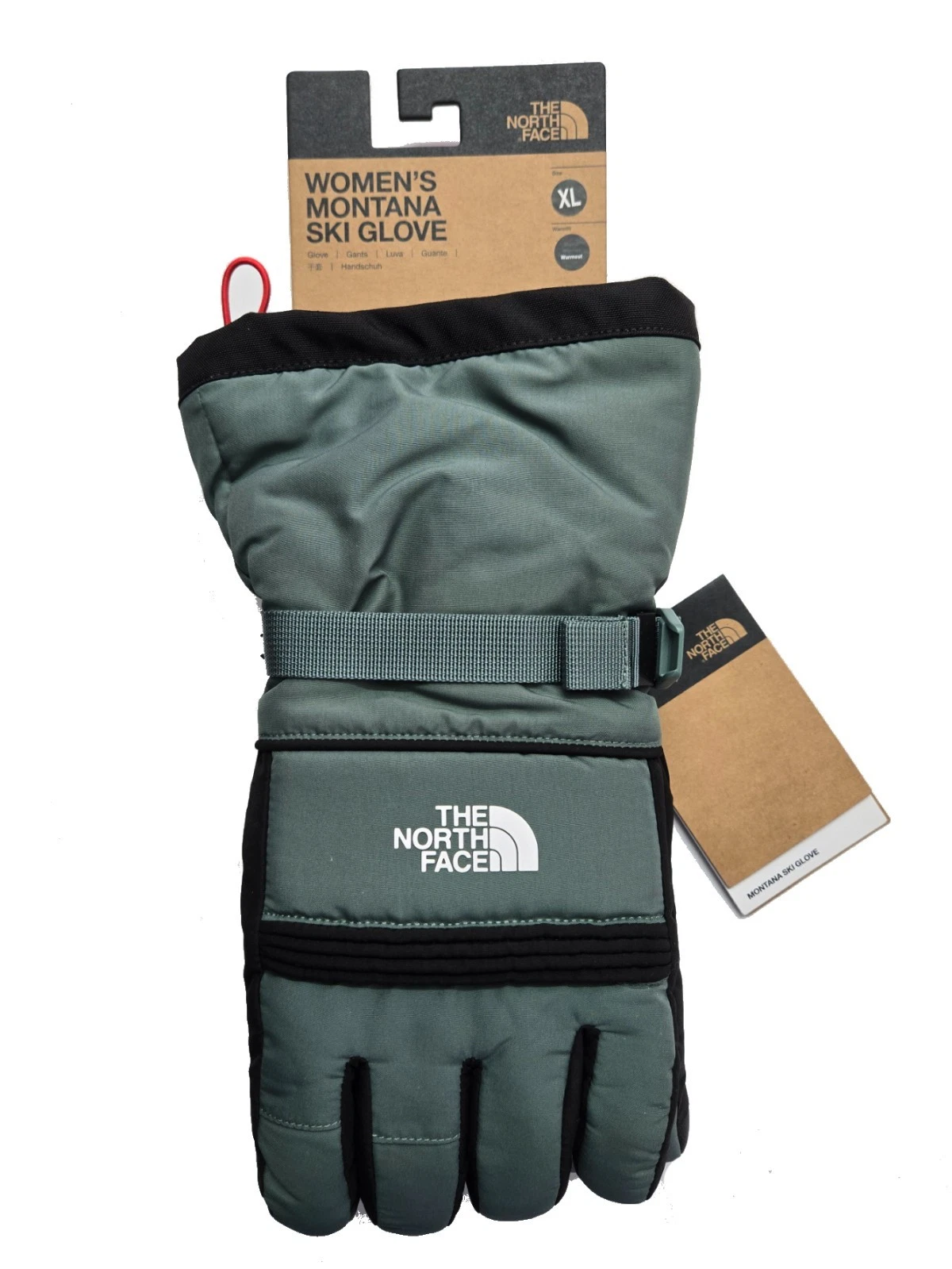 The North Face Women's Montana Touchscreen-Compatible Ski Gloves Dark Sage sz XL