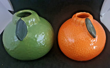 2 x Fun Inspired Fruit Shaped Vases For Breakfast Bar or Vibrant Living Areas!