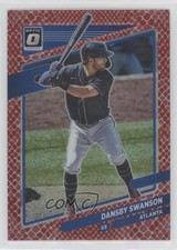 2021 Panini Donruss Optic Red Dragon Prizm 45/110 Dansby Swanson #102 9o3