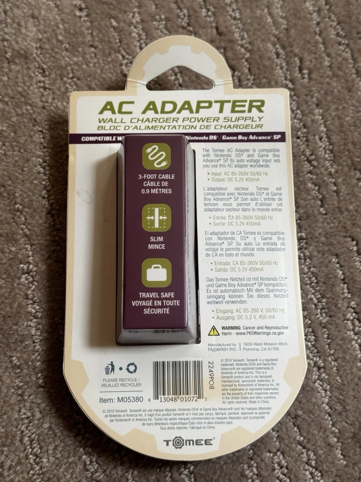 New Charger AC Adapter For Game Boy Advance SP (GBA SP) & Original Nintendo DS. - Image 2 of 4