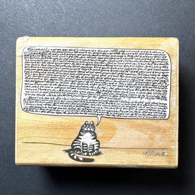 Rubber Stampede Kliban Four Score Funny Thought Bubble *Read* Rubber Stamp 085-E