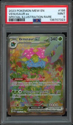 2023 Pokemon 151 Venusaur EX 198/165 PSA 9 Mint Special Illustration Rare