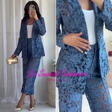 ZARA WOMAN NWT FW25 BLUE LACE BLAZER ALL SIZES 8366/846/400
