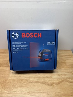 BOSCH 40ft Self-Leveling Cross-Line Laser Level with Plumb Points GCL 2-55
